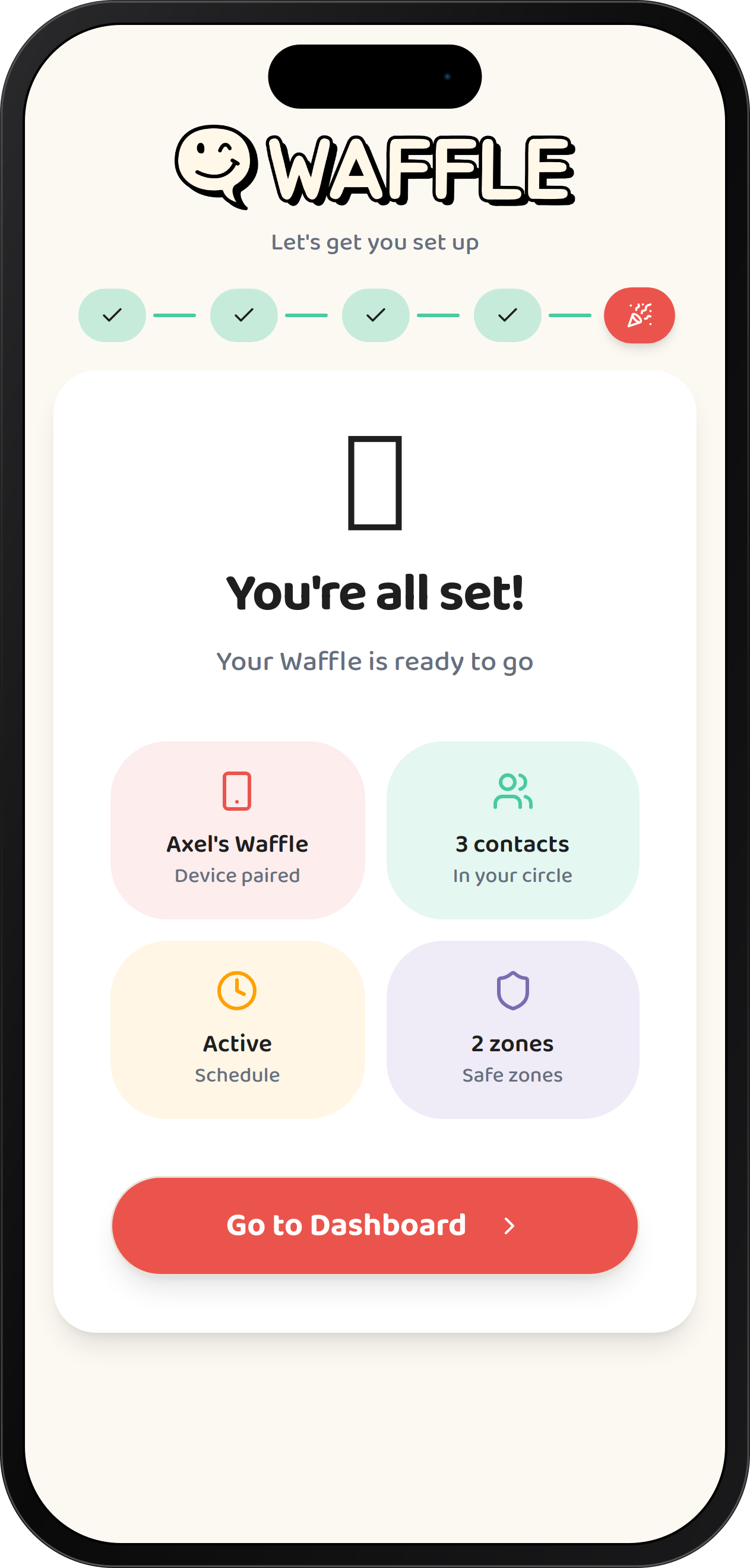 Waffle screen-free kids phone ready for first call